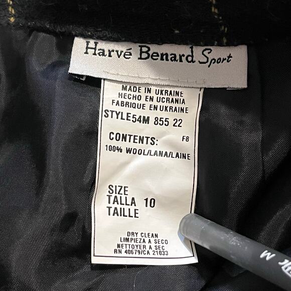 Vintage Harve Benard Sport Plaid Pencil Skirt Women's Size 10 100% Wool - Picture 5 of 10